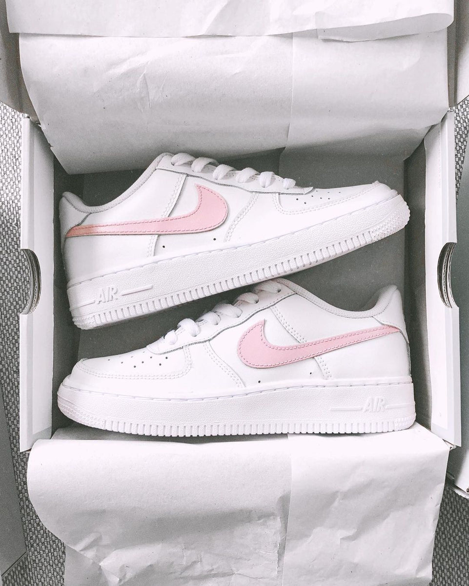 custom air force 1 pink swoosh