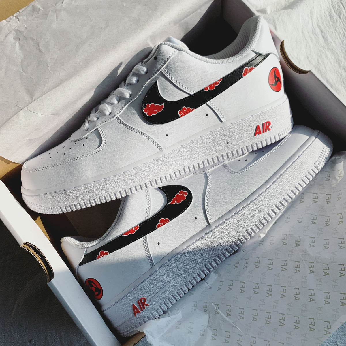 AKATSUKI CLOUDS BLACK NIEK AIR FORCE CUSTOM