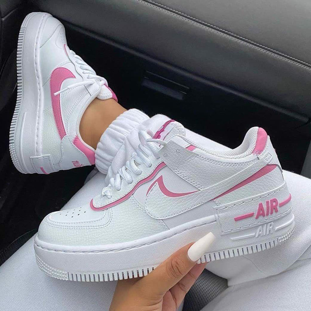 Baby Pink Custom Air Force 1 Hand Painted Sneakers-oicustom