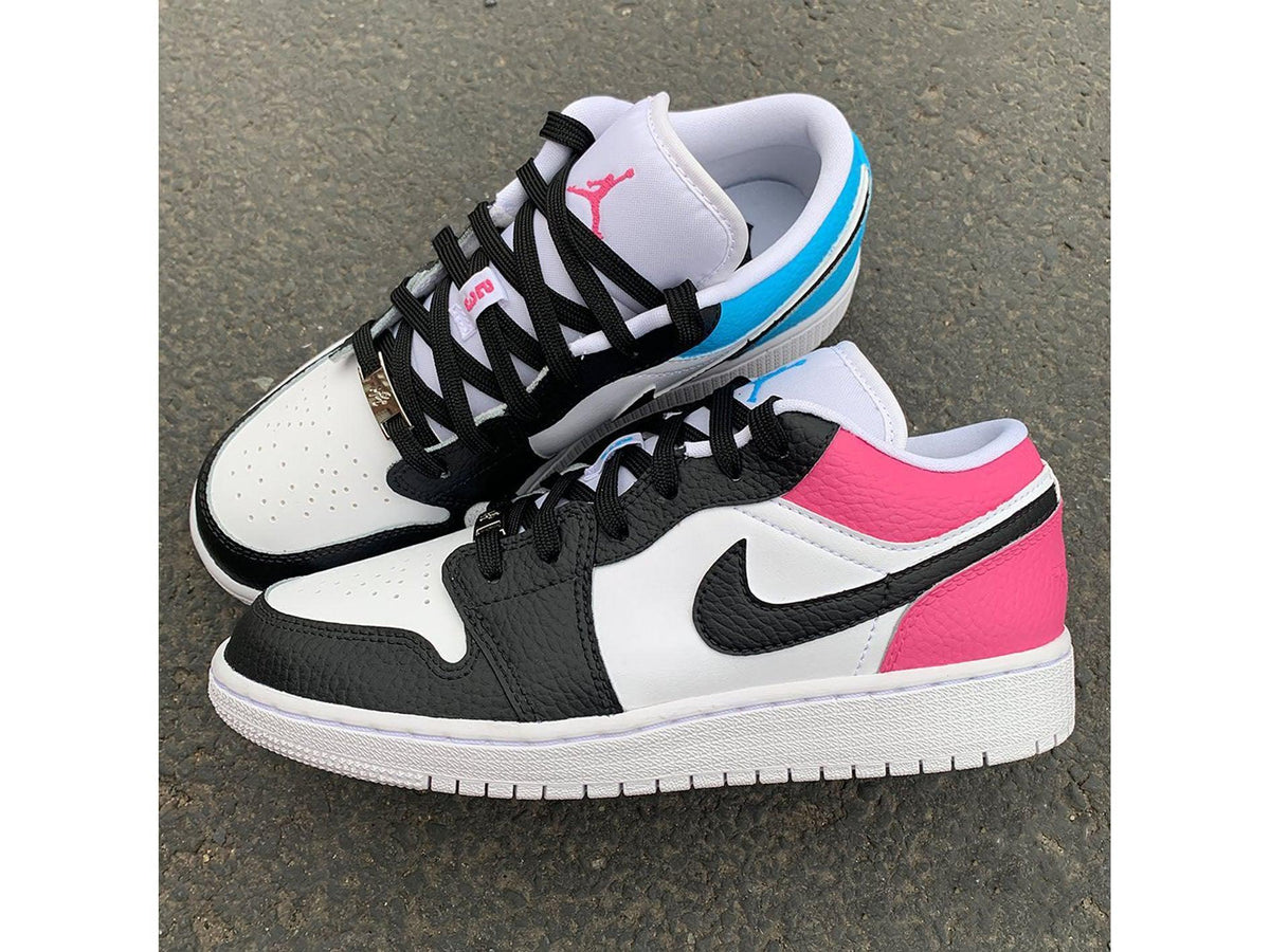 black and pink jordan 1s