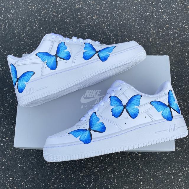 Custom Air Force 1 Blue Butterfly-oicustom