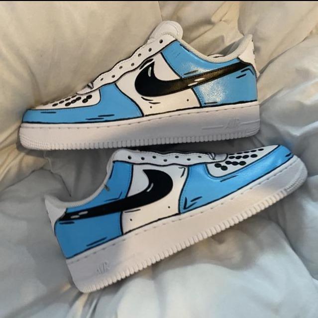 Custom Air Force 1 Blue Cartoon – Oicustom