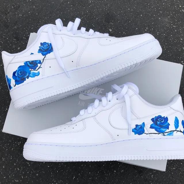 Custom Air Force 1 Delicate Blue Rose â oicustom