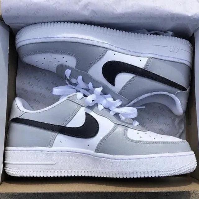 custom air force 1 gray