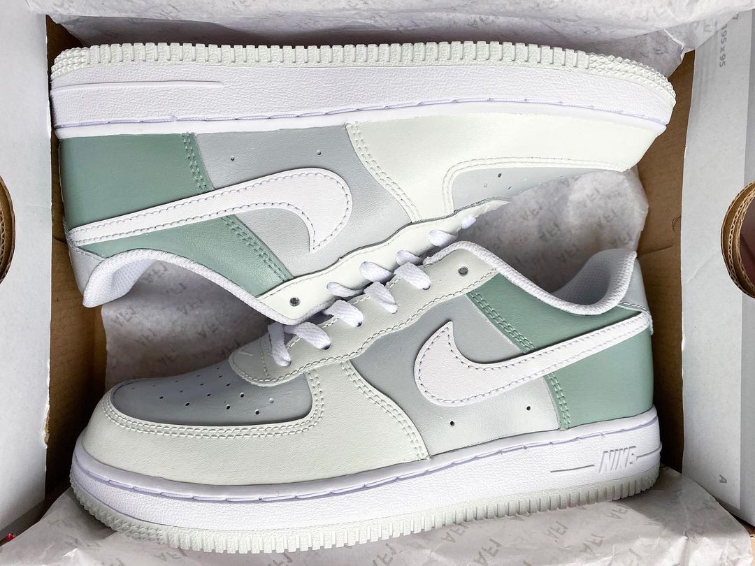 custom air force 1 gray