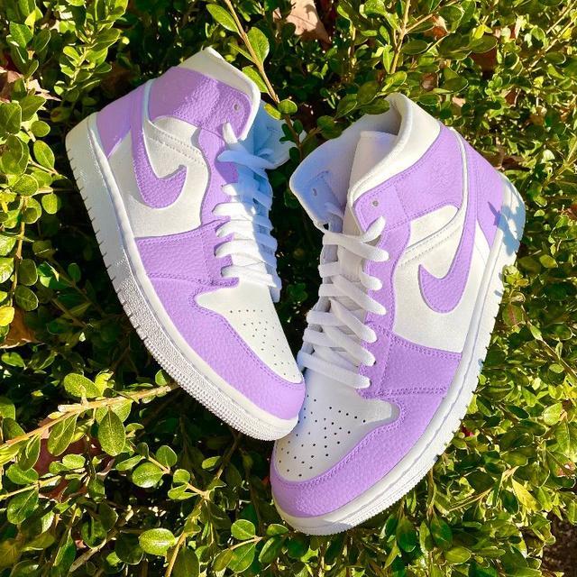 Custom Air Jordan Pastel Lilac Colorblock – oicustom
