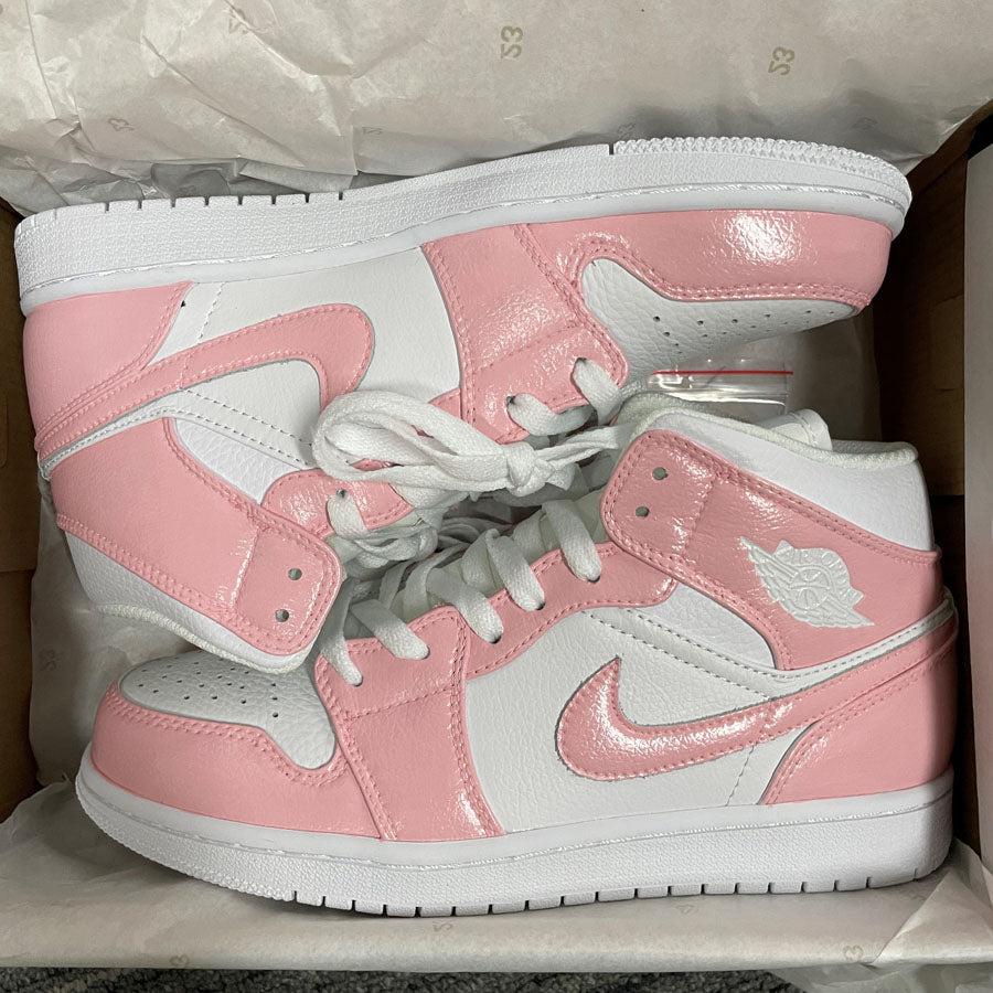peach air jordans 1