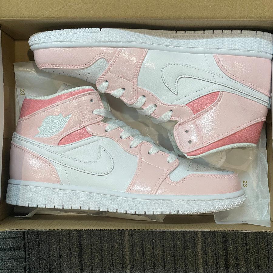 peach pink jordan 1