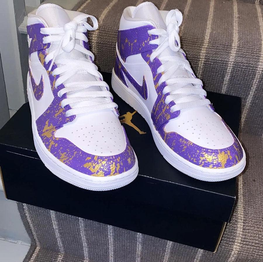 custom purple jordans