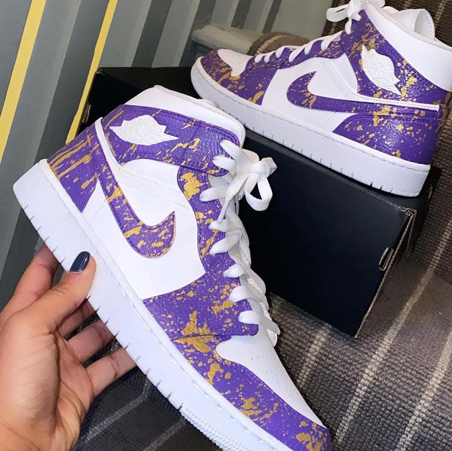 Purple Jordan Design Shoes Jordan Purple And Brown Sneakers Iconic