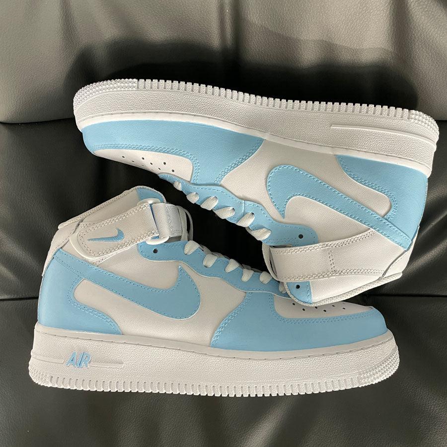 Custom Nike Air Force 1 Mid Baby Blue â oicustom