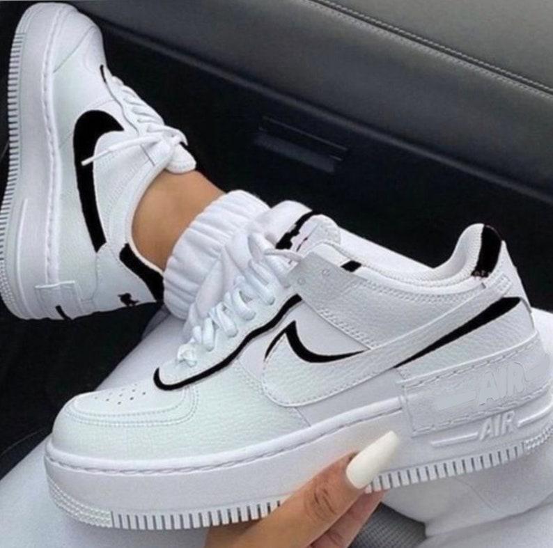 Custom Nike Air Force 1 Shadow Black – oicustom