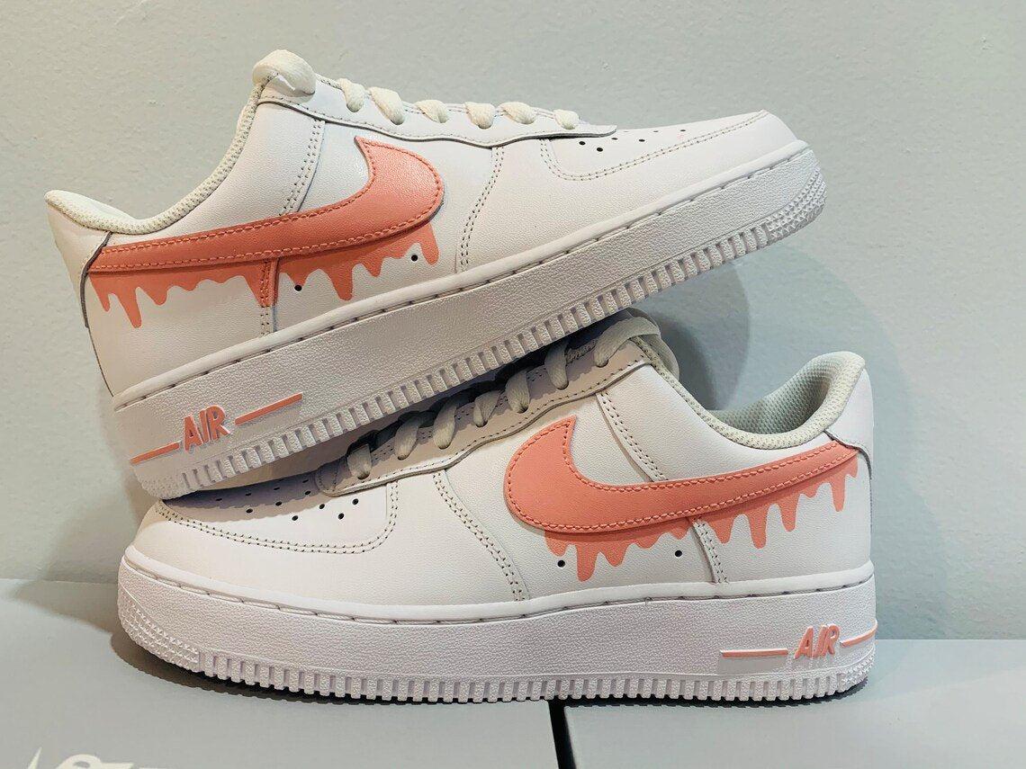 nike air force dripping swoosh