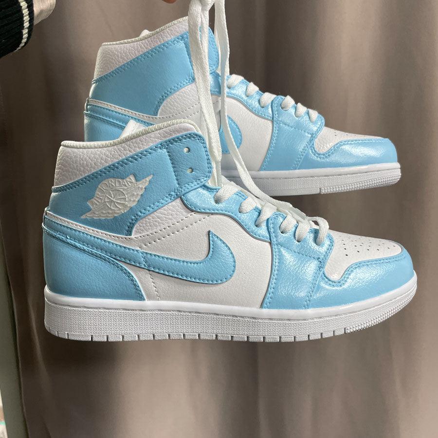 custom blue jordan 1