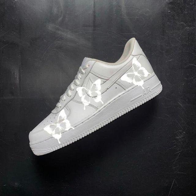 custom air force 1 reflective butterfly