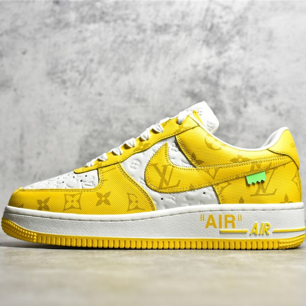 VIRGIL ABLOH Logo Print Air Force 1 Yellow-oicustom