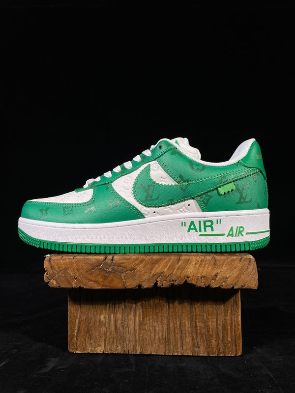 VIRGIL ABLOH Logo Print Air Force 1 Green-oicustom