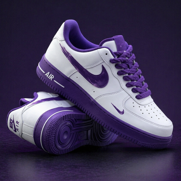 Hand Painted Purple Custom Air Force 1 Sneakers-oicustom