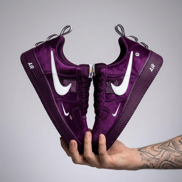 Custom Purple Hand Painted Air Force 1 Sneakers-oicustom