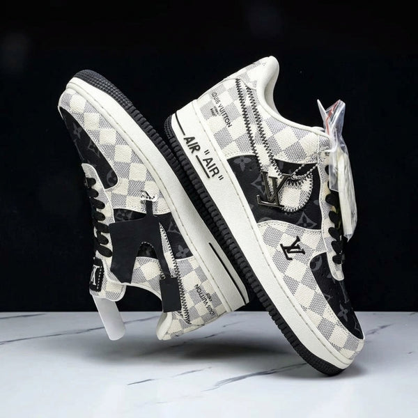 Hand Painted Checkered Custom Air Force 1 Sneakers-oicustom