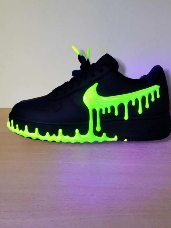 Handmade 3D Drip Effect Multi-color (Glow In Dark Available) Custom Air Force 1 Custom Sneakers Unisex Trendy Streetwear Casual Shoes-oicustom