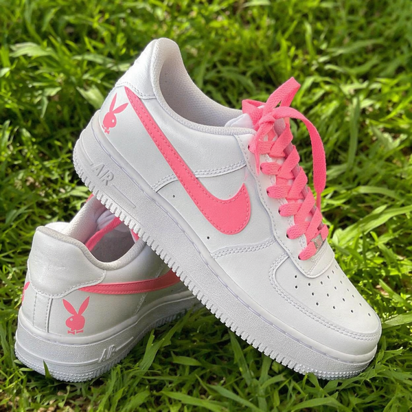 Hand Painted Pink Bunny Custom Air Force 1 Sneakers-oicustom