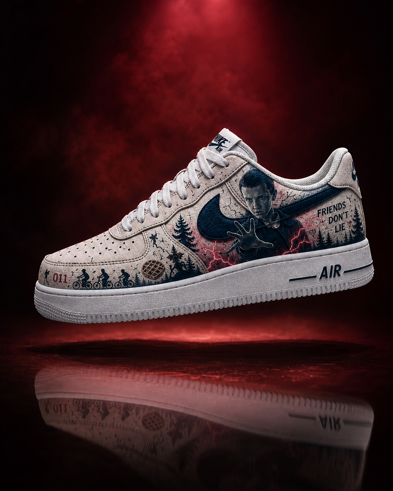 Hand Painted Custom Stranger Things Air Force 1 Sneakers