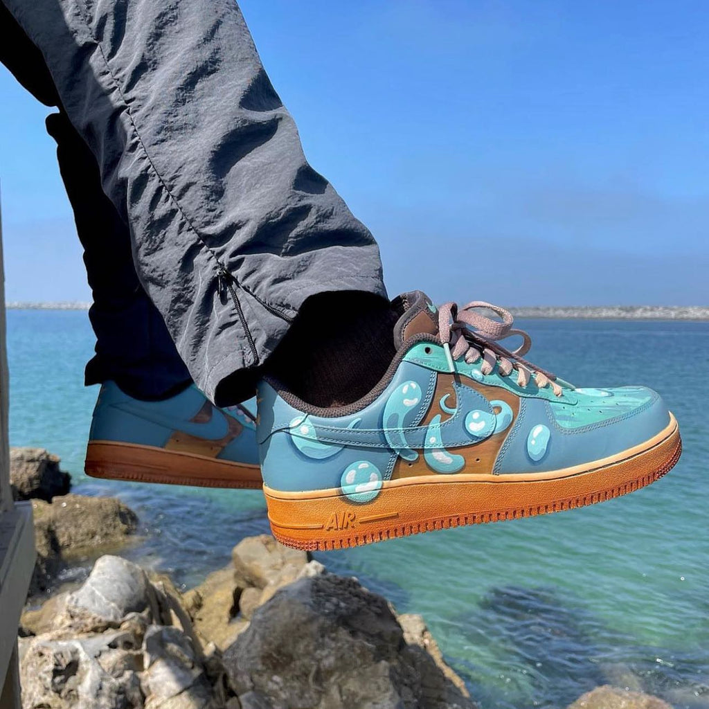Hand Painted Water Drop Custom Air Force 1 Sneakers