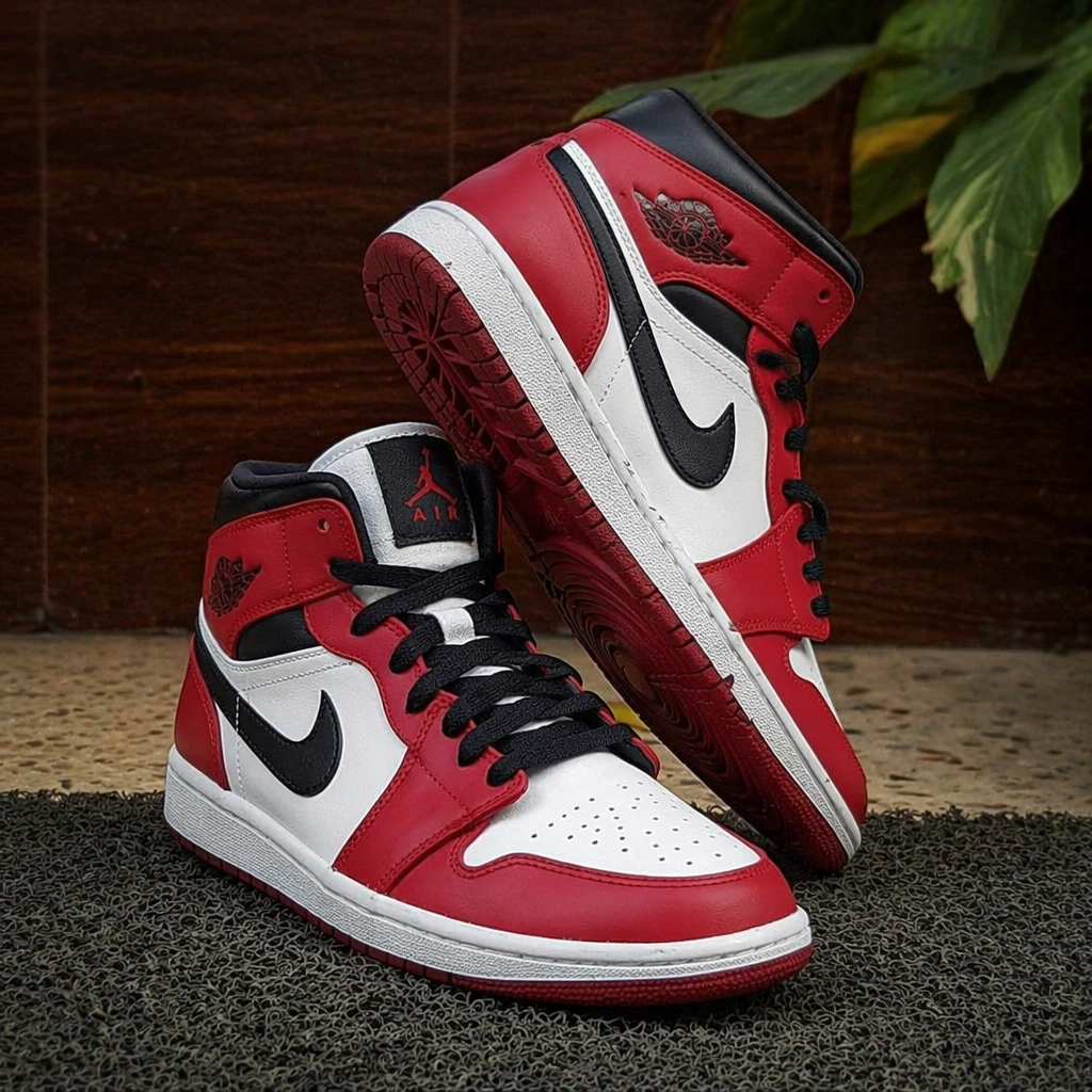Hand Painted Custom Air Jordan 1 Red Black Sneakers-oicustom