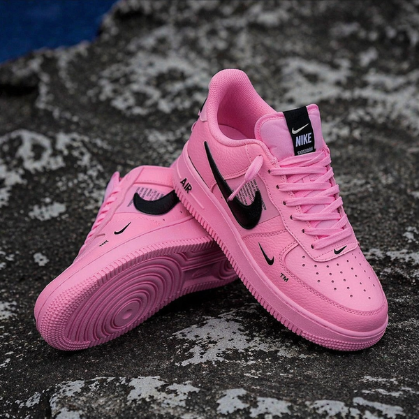 Pink Hand Painted Custom Air Force 1 Sneakers-oicustom