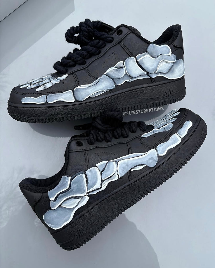 Hand Painted Skeleton Custom Air Force 1 Sneakers-oicustom