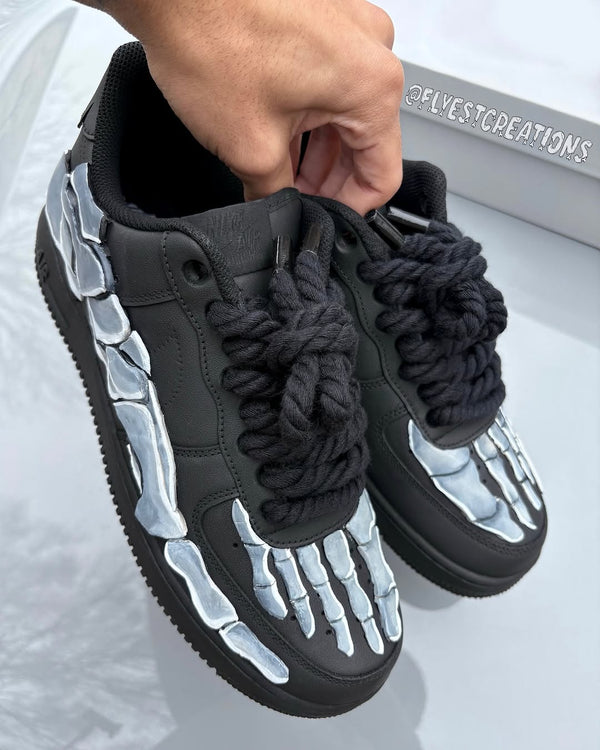 Hand Painted Skeleton Custom Air Force 1 Sneakers-oicustom