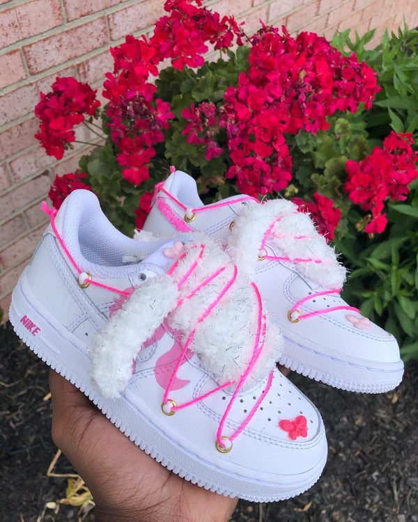 Hand Painted Pink Butterfly Custom Air Force 1 Sneakers-oicustom