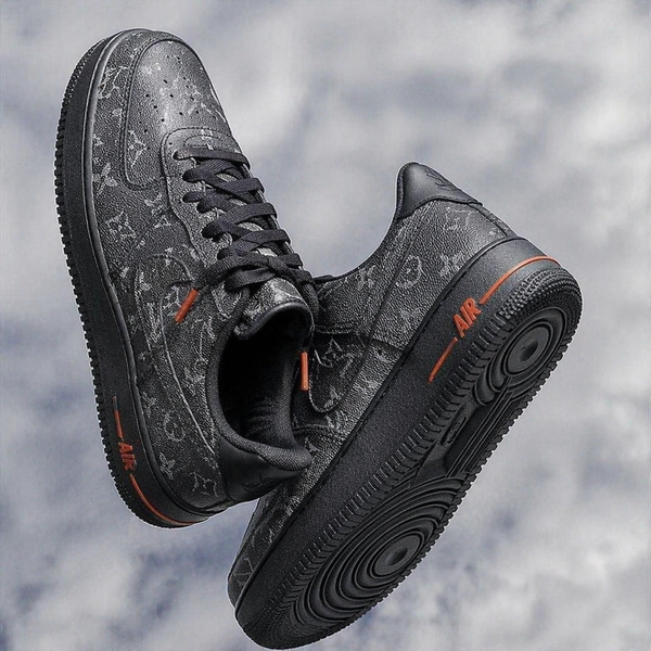 Hand Painted Custom Black Air Force 1 Sneakers-oicustom