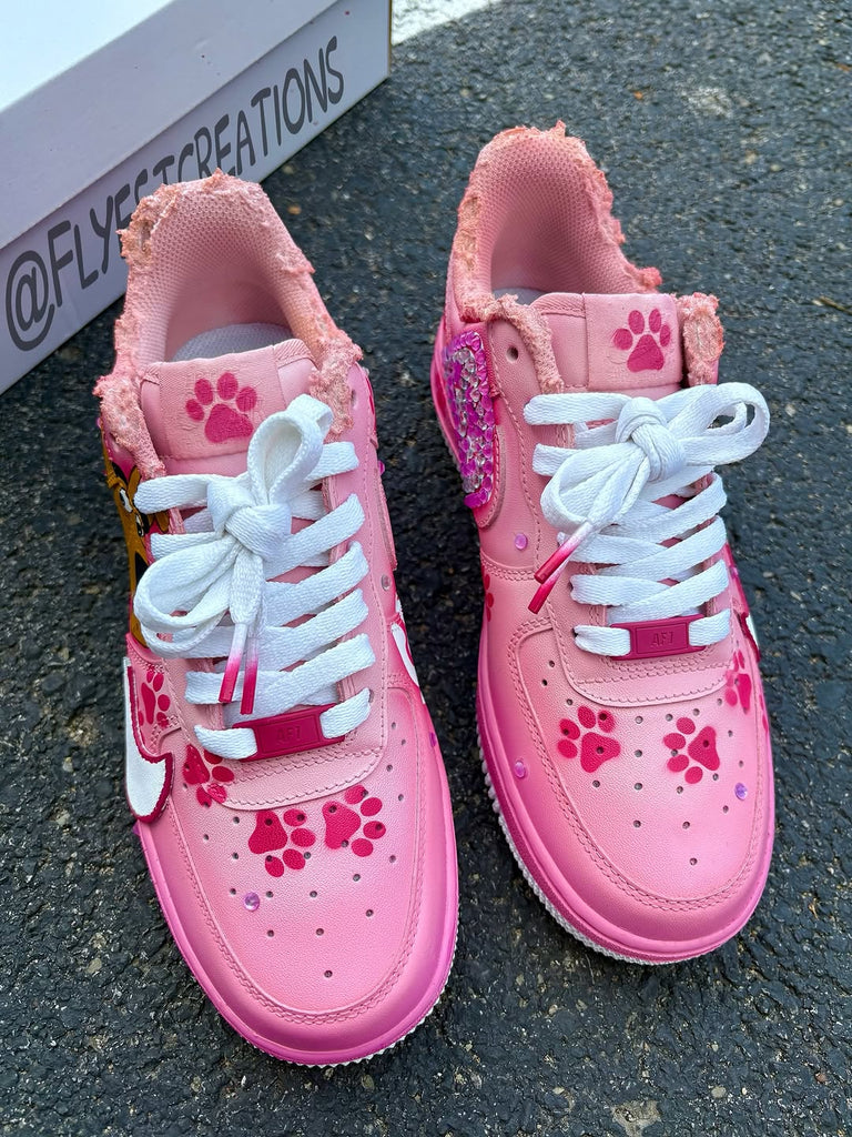 Hand Painted Pink Scooby-Doo Custom Air Force 1 Sneakers-oicustom