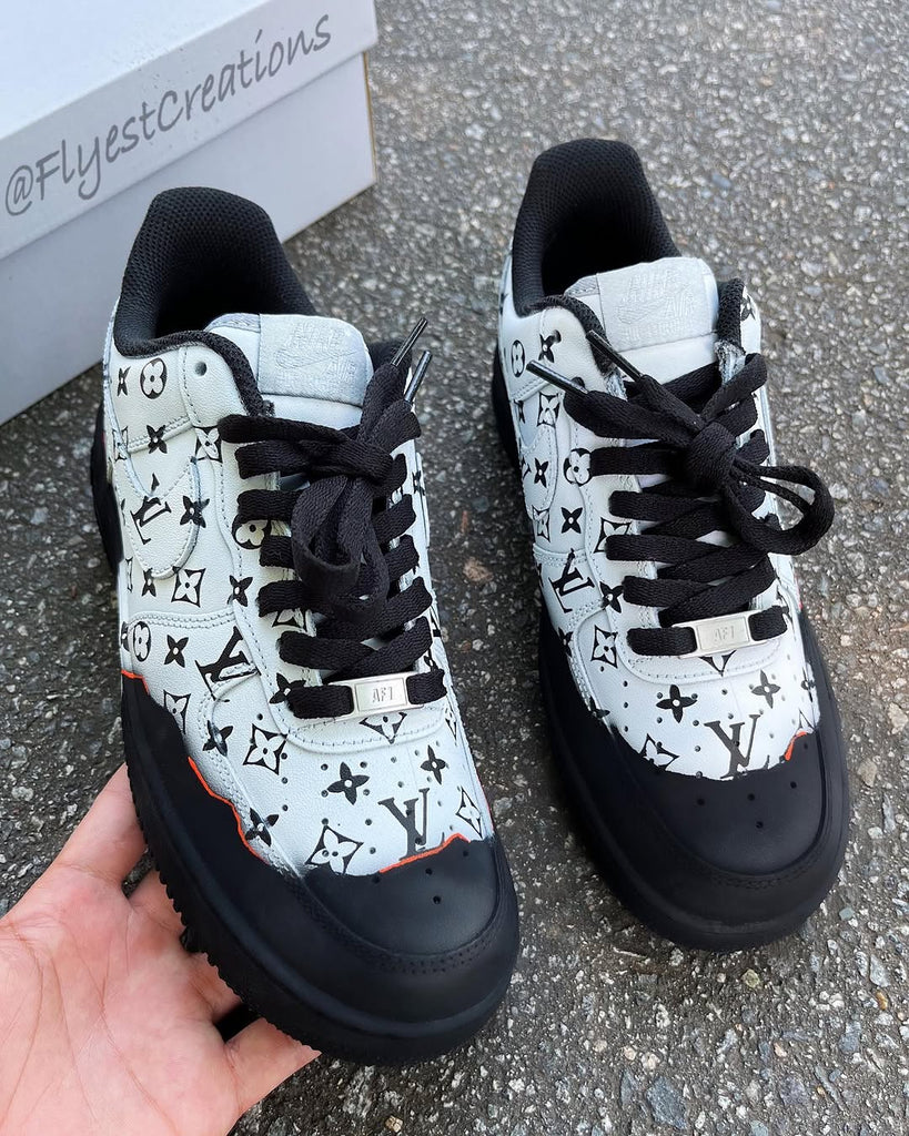 Custom Hand Painted Monogram Air Force 1 Sneakers