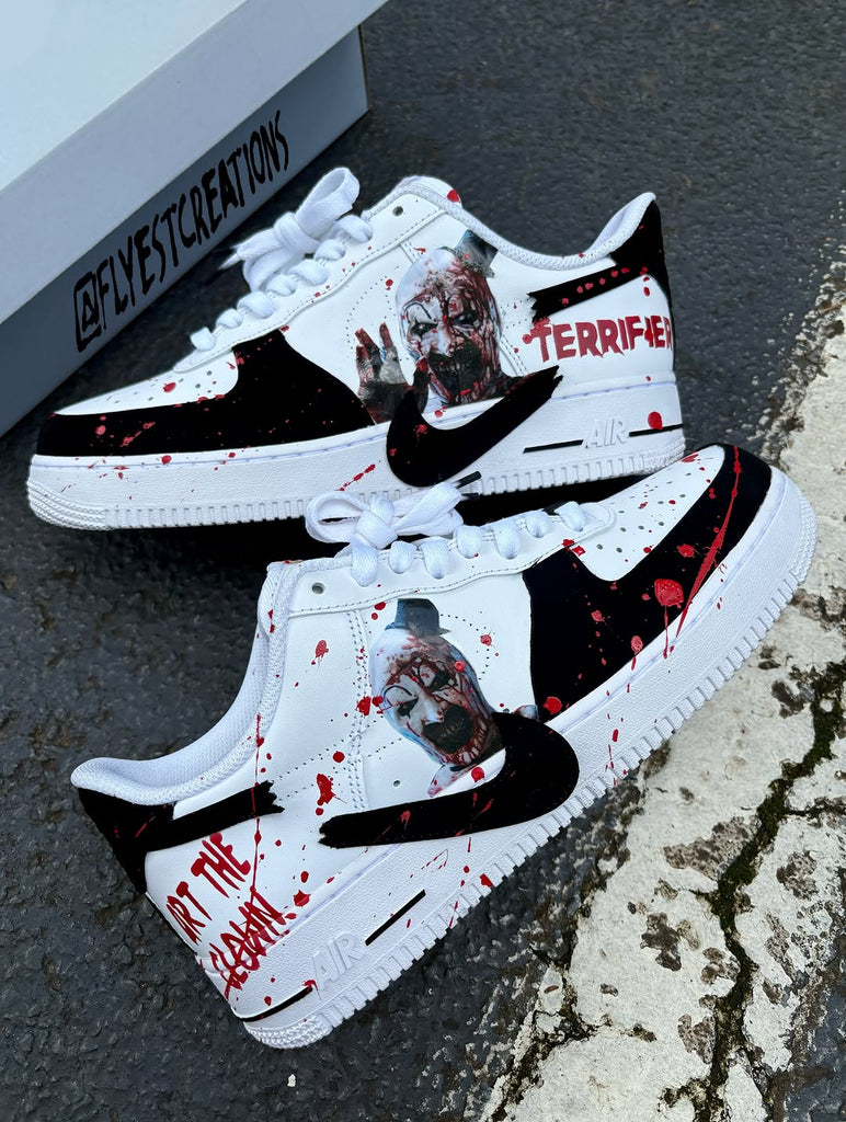 Hand Painted Terrifier Custom Air Force 1 Sneakers-oicustom