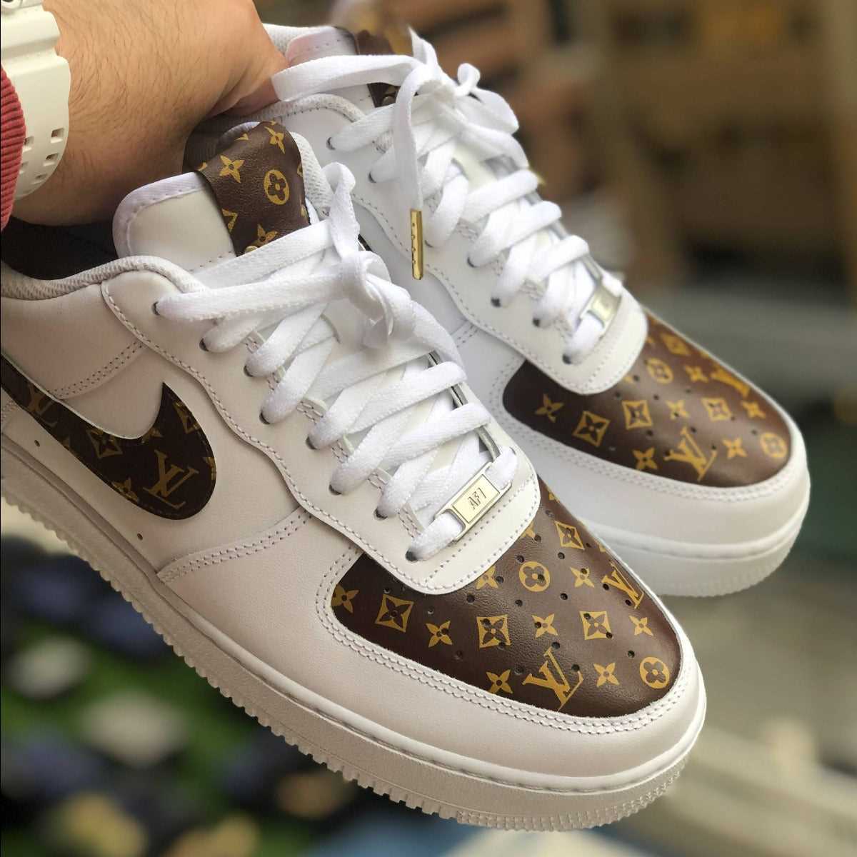 Custom Air Force 1 Brown LV – oicustom