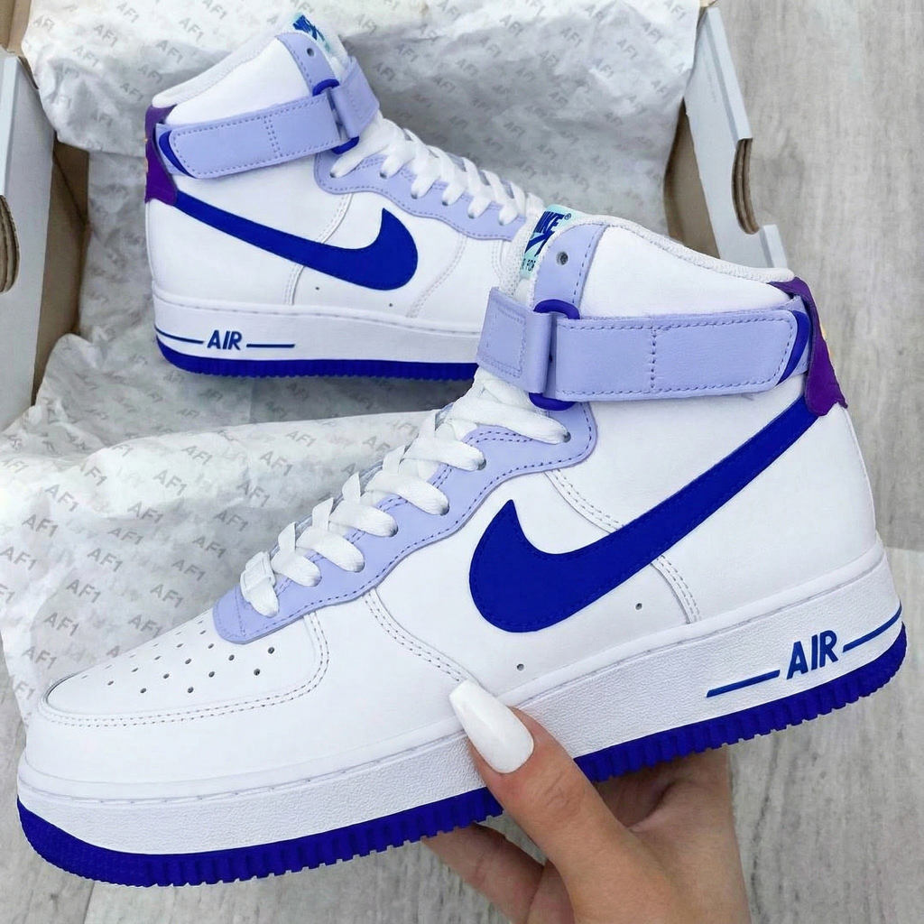 Custom AF 1s Shoes Baby Purple Blue-oicustom