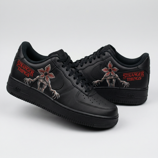 Custom AF 1s Shoes Black Stranger Things Demogorgon-oicustom