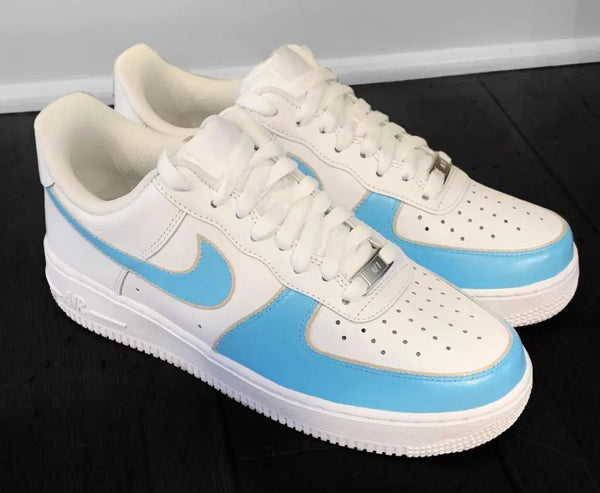 Custom AF 1s Shoes Gentle Baby Blue Accents-oicustom