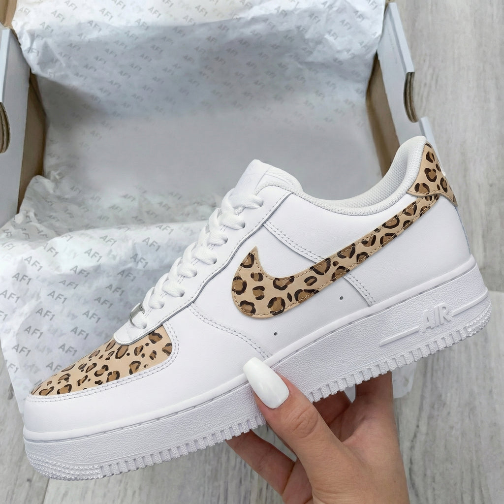 Custom AF 1s Shoes Leopard Print-oicustom