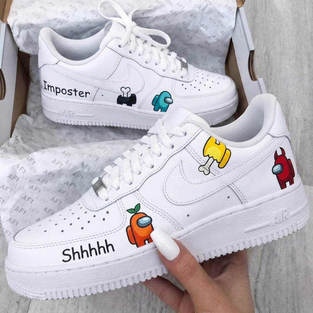 Custom AF 1s Shoes Multi Color Among Us Imposter-oicustom