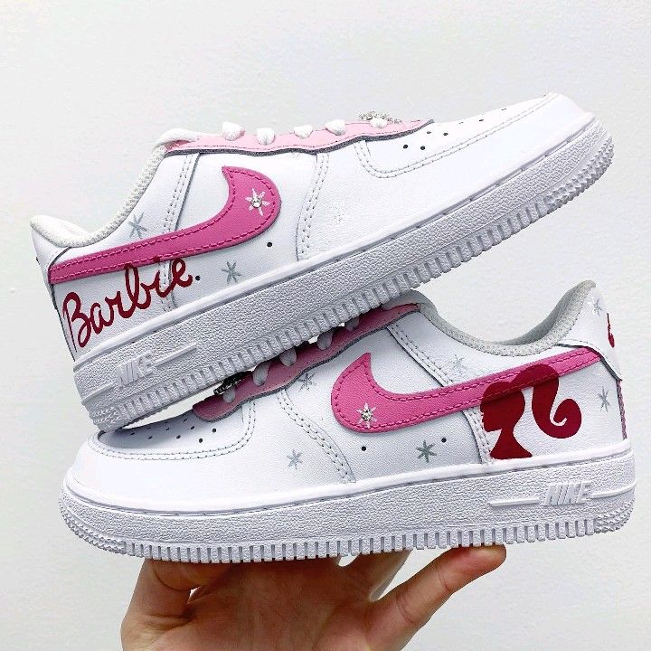 Custom AF 1s Shoes Pink Barbie Theme-oicustom