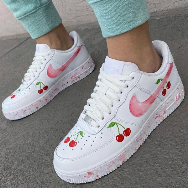 Custom AF 1s Shoes Pink Cherry Design-oicustom