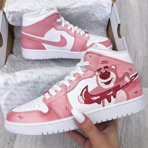Custom AF 1s Shoes Red Blue Splatter Hotty Toddy-oicustom