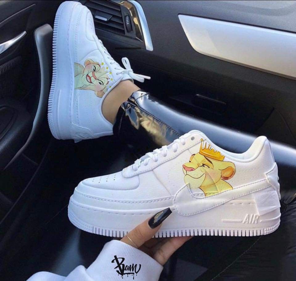 Custom AF 1s Shoes Simba Lion King Theme-oicustom