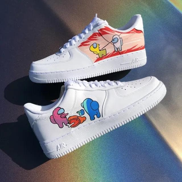 Custom AF 1s Shoes with Among Us Pattern-oicustom