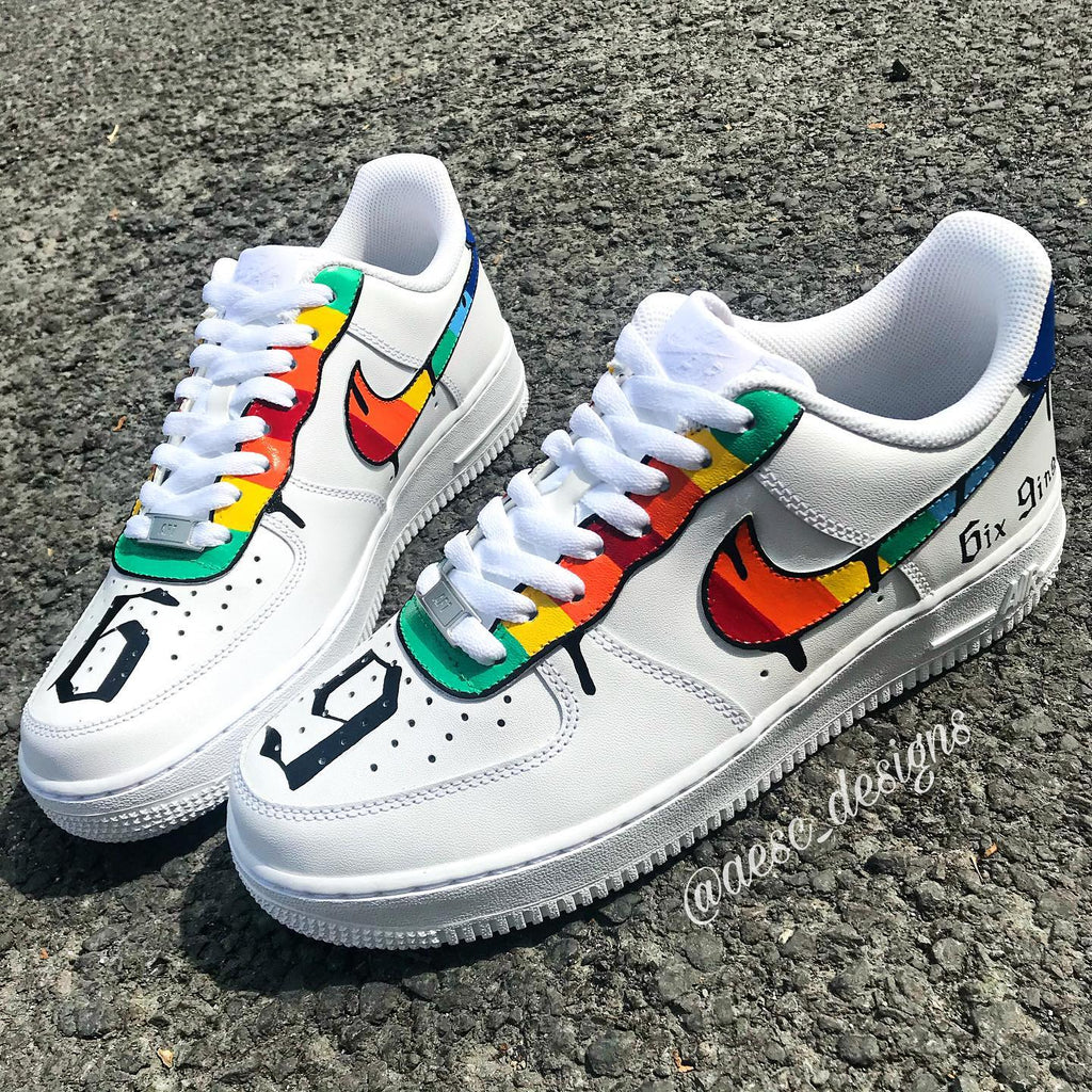 Custom AF 1s Shoes with Colorful Graphic Design-oicustom