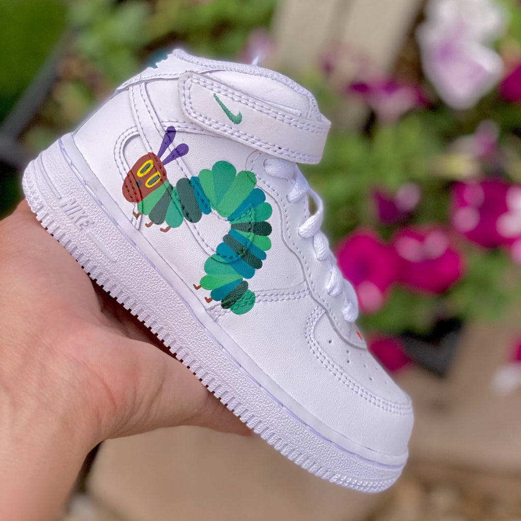 Custom AF 1s Shoes With Hungry Caterpillar Design-oicustom